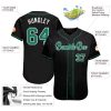Custom Black Kelly Green-White Authentic Baseball Jersey - Image 3