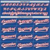 Custom Blue White-Red Authentic Throwback Baseball Jersey - Image 4