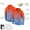 Custom Stitched Orange Light Blue Fade Fashion Sports Pullover Sweatshirt Hoodie - Image 2