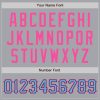 Custom Gray Light Blue-Pink Authentic Baseball Jersey - Image 4