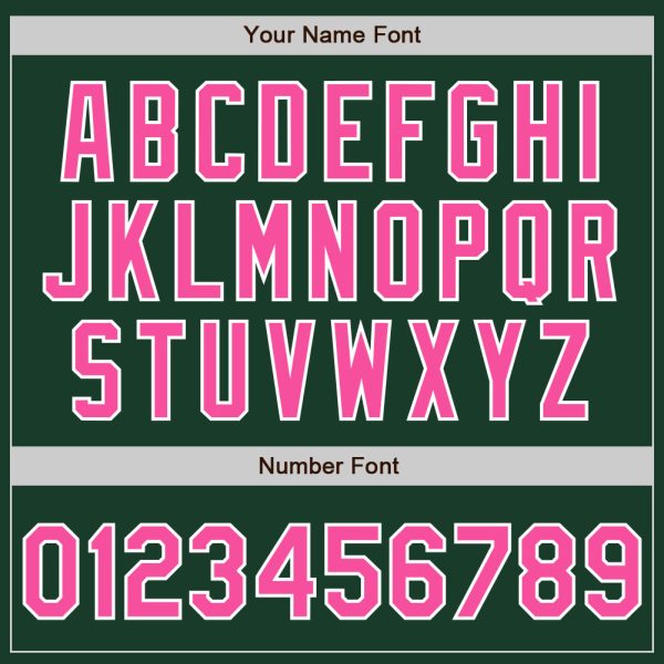 Custom Green Pink-White Authentic Baseball Jersey - Image 5