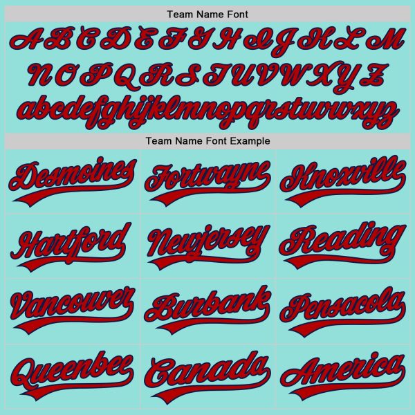 Custom Ice Blue Red-Navy Authentic Baseball Jersey - Image 4