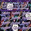 Custom Graffiti Pattern Purple-White Hand Painted Flowers 3D Bomber Full-Snap Varsity Letterman Jacket - Image 4