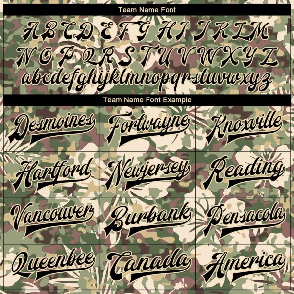 Custom Camo Black-Cream Hawaii Palm Leaves 3D Bomber Full-Snap Varsity Letterman Salute To Service Jacket - Image 4