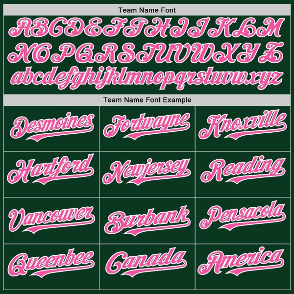 Custom Green Pink-White Bomber Full-Snap Varsity Letterman Hoodie Jacket - Image 4