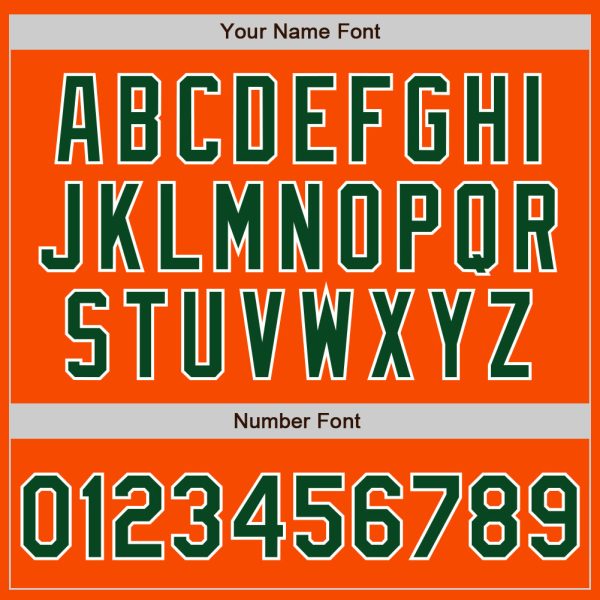 Custom Orange Green-White Authentic Baseball Jersey - Image 5