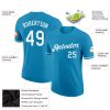 Custom Panther Blue White Performance T-Shirt - Image 2