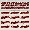 Custom Cream Red Pinstripe Black Two-Button Unisex Softball Jersey - Image 4