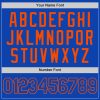 Custom Thunder Blue Orange Authentic Baseball Jersey - Image 5