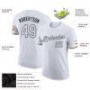 Custom White White-Black Performance T-Shirt - Image 2